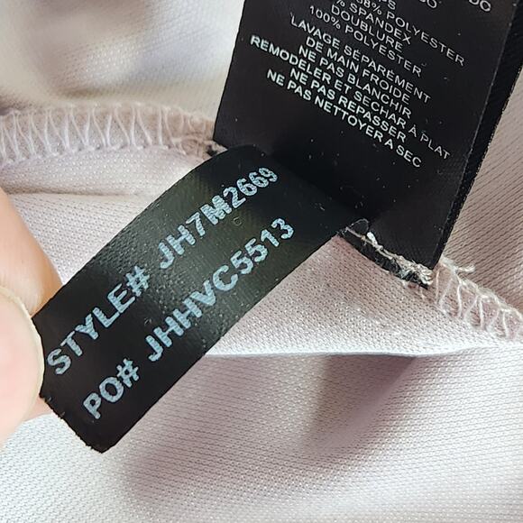 Jessica Howard Lace Sequin Dress Cold Size 12 Pink Beaded Sheath Classic Luxe - Picture 9 of 12